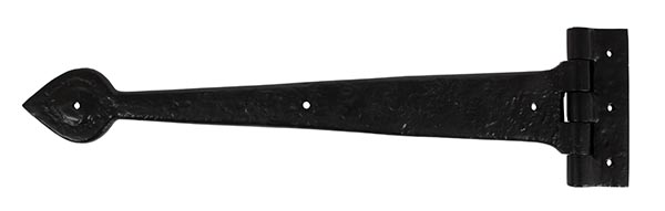 Black Textured 16" Cast T Hinge (pair) | 83622