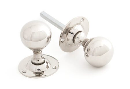 Polished Nickel Ball Mortice Knob Set | 83632
