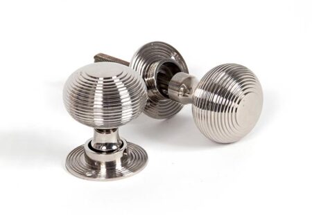 Polished Nickel Beehive Mortice/Rim Knob Set | 83636