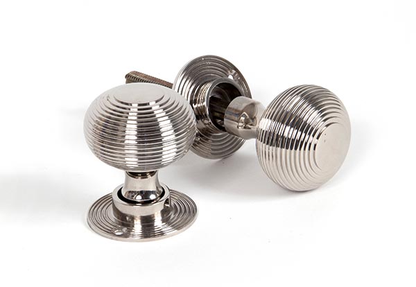Polished Nickel Beehive Mortice/Rim Knob Set | 83636