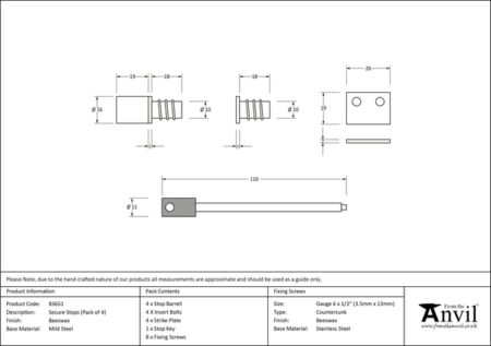 Beeswax Secure Stops (Pack of 4) | 83651 - Image 2