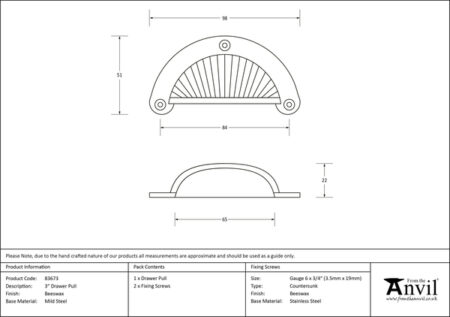 Beeswax 3" Flower Drawer Pull | 83673 - Image 2