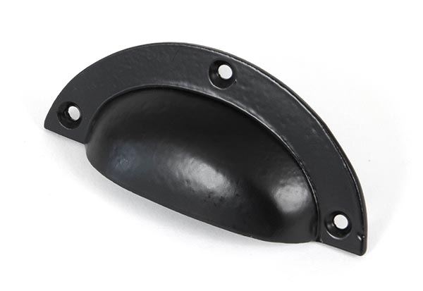 Black 4" Plain Drawer Pull | 83680