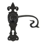 Black Curly Lever Lock Set | 83693
