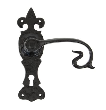 Black Curly Lever Lock Set | 83693