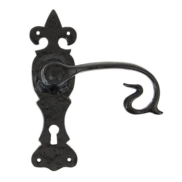 Black Curly Lever Lock Set | 83693
