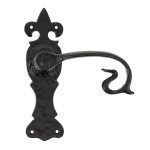 Black Curly Lever Latch Set | 83694