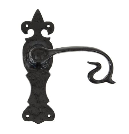 Black Curly Lever Latch Set | 83694