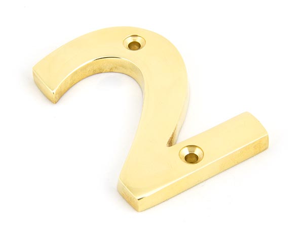 Polished Brass Numeral 2 | 83712