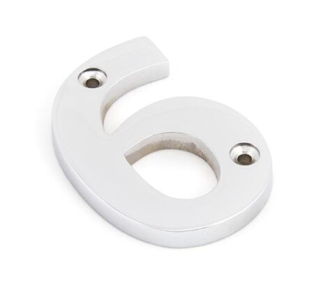 From the Anvil Polished Chrome Numeral 6