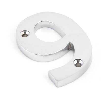 From the Anvil Polished Chrome Numeral 9