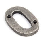 From the Anvil Antique Pewter Numeral 0 - Pewter Patina