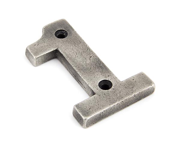 From the Anvil Antique Pewter Numeral 1 - Pewter Patina