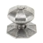 From the Anvil Pewter Octagonal Centre Door Knob - Pewter Patina