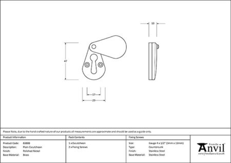 Polished Nickel Plain Escutcheon | 83808 - Image 2