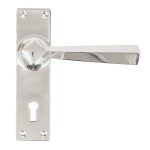 Polished Chrome Straight Lever Lock Set | 83830