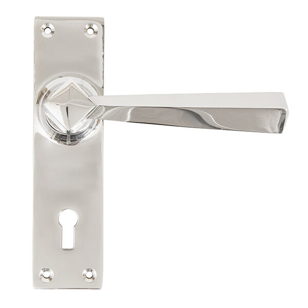 Polished Chrome Straight Lever Lock Set | 83830