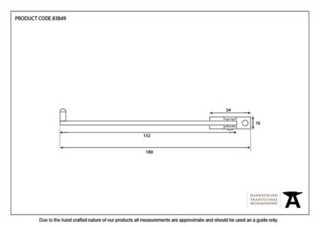 Black 6" Roller Arm Stay | 83849 - Image 2