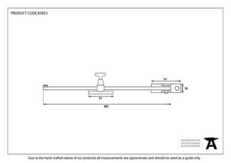 Black 15" Sliding Stay | 83853 - Image 2