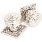 Polished Nickel Tewkesbury Square Mortice Knob Set | 83859