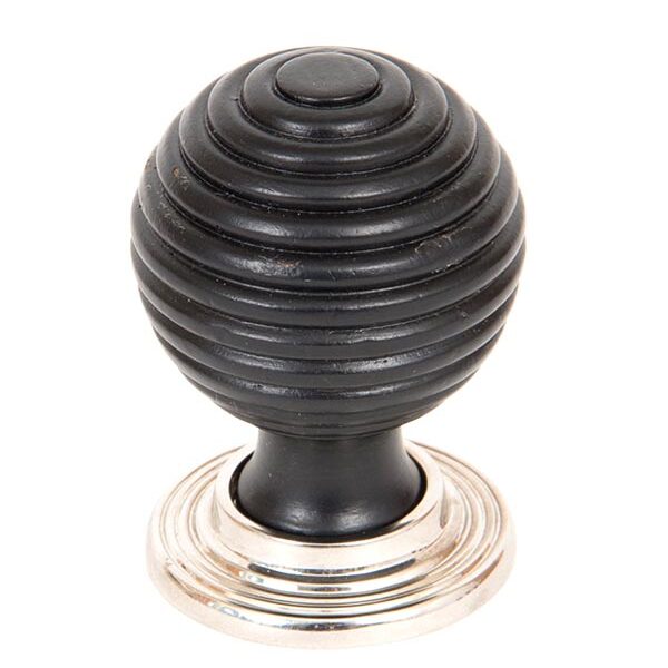 Ebony and PN Beehive Cabinet Knob 38mm | 83870