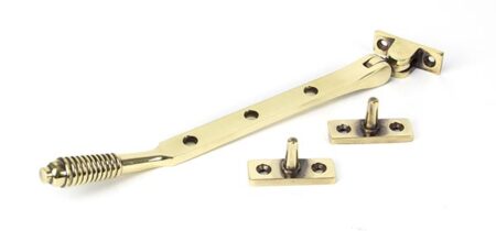 From the Anvil Reeded Stay - Aged Brass - 8"