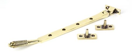 From the Anvil Reeded Stay - Aged Brass - 10"