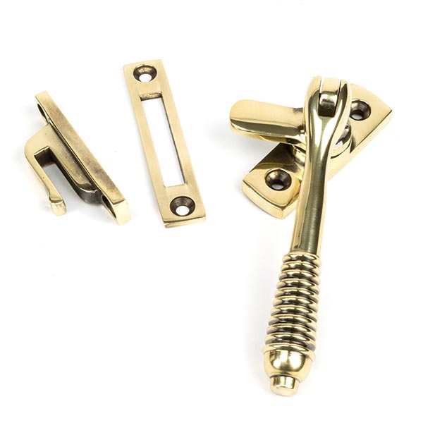 Aged Brass Locking Reeded Fastener | 83917