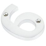 Satin Chrome Numeral 6 | 83926