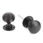 Aged Bronze Heavy Beehive Mortice/Rim Knob Set | 83947