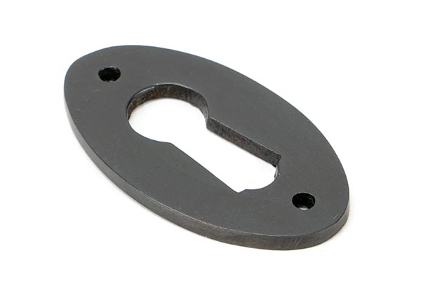 Aged Bronze Oval Escutcheon | 83948