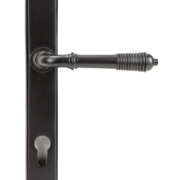 Aged Bronze Reeded Slimline Lever Espag. Lock Set | 83952