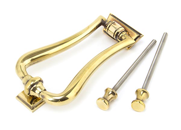 Aged Brass Slimline Art Deco Door Knocker | 90028