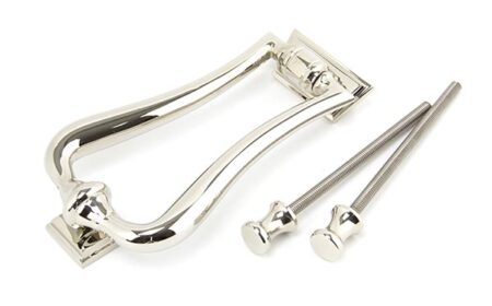 Polished Nickel Slimline Art Deco Door Knocker | 90042