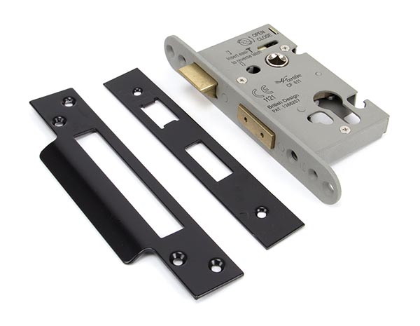 Black 2½" Euro Profile Sash Lock | 90055