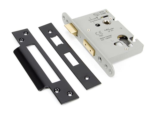 Black 3" Euro Profile Sash Lock | 90056