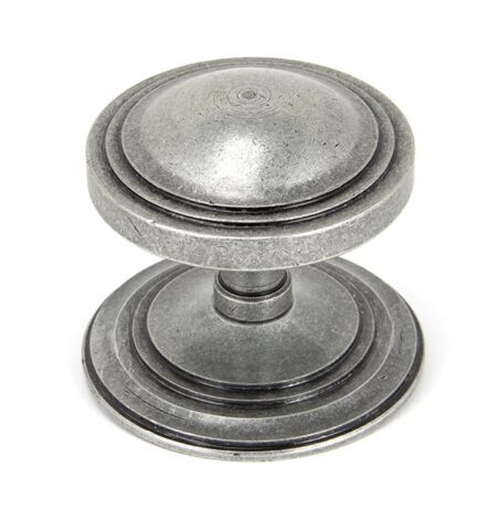 Pewter Art Deco Centre Door Knob | 90069