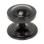 Black Art Deco Centre Door Knob | 90070