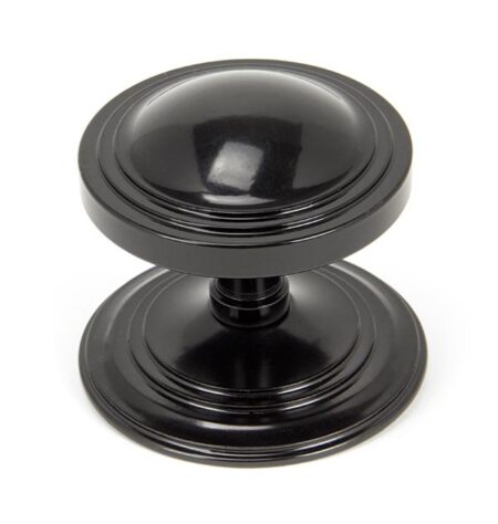 Black Art Deco Centre Door Knob | 90070