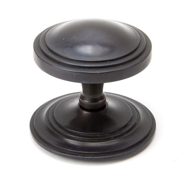 Aged Bronze Art Deco Centre Door Knob | 90072