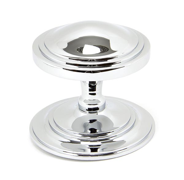 Polished Chrome Art Deco Centre Door Knob | 90073
