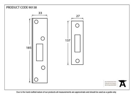 Satin SS ½" Rebate Kit for Dead Lock - Satin Stainless Steel - 1/2" - Image 2