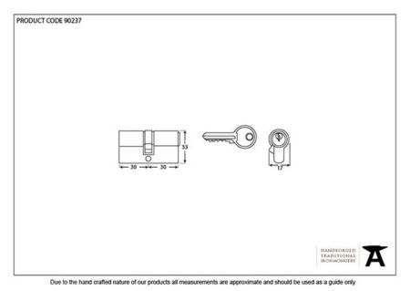 Black 30/30 6pin Euro Cylinder KA | 90237 - Image 2