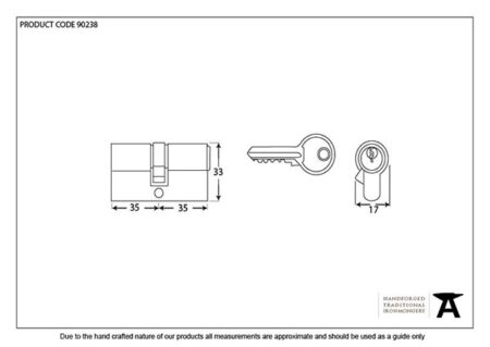 Black 35/35 6pin Euro Cylinder KA | 90238 - Image 2