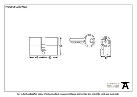 Black 40/40 6pin Euro Cylinder KA | 90239 - Image 2