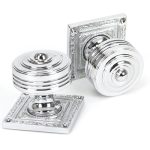 Polished Chrome Tewkesbury Square Mortice Knob Set | 90292