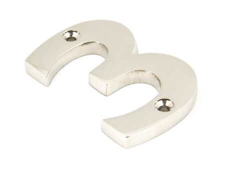 Polished Nickel Numeral 3 | 90313
