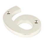 Polished Nickel Numeral 6 | 90316