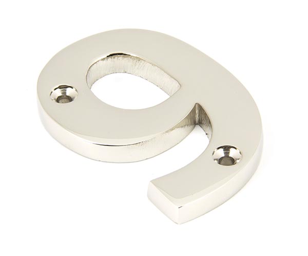 Polished Nickel Numeral 9 | 90319
