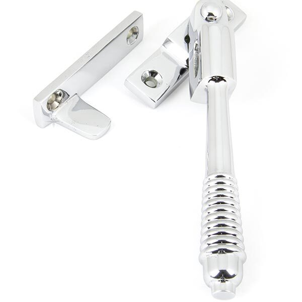Polished Chrome Night-Vent Locking Reeded Fastener | 90330